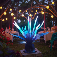 Lumières LED Momovalley DreamGlow, série de fleurs de corail en cristal, lumières de jardin pour décorations de Noël écologiques