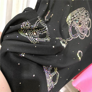 Camiseta Extra Grande <span class=keywords><strong>para</strong></span> Personas de Talla Grande (1.00-150.00 kg), Resistente, con Pedrería, Manga Corta, Estilo Occidental, Moda de Verano - Product Image 2