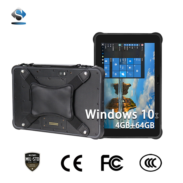 Factory ST11W Rugged Tablet 10.1 Inch Windows 10 Tablet Intel Z8350 4GB+64GB IP65 Waterpoof Double Batteries 12000mAh + 2550mAh
