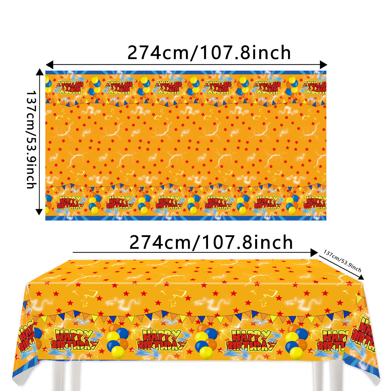 Orange-E: 1pc 137*274cm table cloth