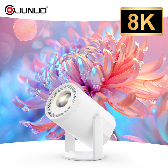 Outdoor & Home Use TURN 1 Dual WiFi BT5.2 200ANSI 235'' Large Screen 720P Supported LED Portable Home Theater 4K Smart Projector