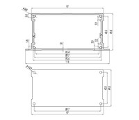 Boîtier de commande en aluminium extrudé 113*50*120mm IP54, hauteur 50mm, couvercle à ailettes, montage à bride argentée, pour alimentation électrique et instruments