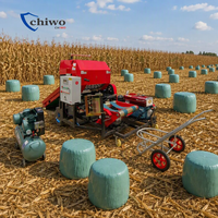 Presse à balles de paille compacteuse de foin pour tracteur, motorisée par boîte de vitesses, pour usage agricole, automatique, haute efficacité, robuste et durable