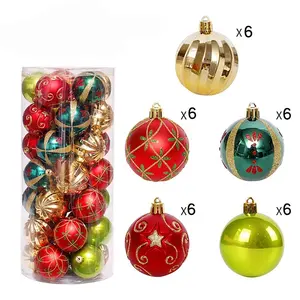 Bola de Navidad de esfera hueca personalizada, adornos de plástico, diseño, personalizado