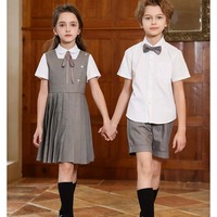 Vente en gros d'uniformes d'été classiques à la mode pour enfants, ensemble de chorales scolaires pour garçons et filles