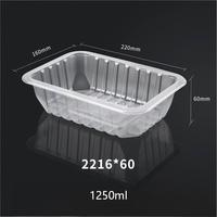 Barquette en plastique PP jetable, compatible micro-ondes, pour aliments frais, viande, fruits de mer, plats préparés, salades