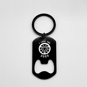 Porte-clés Anime en gros, décapsuleur en acier inoxydable, porte-clés personnalisé avec logo - Product Image 1