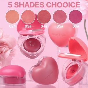 Heart Shape Lip Balm with Mirror Mini Empty Blush <b>Powder</b> Case Beautiful Keychain Lipstick Portable Travel <b>Powder</b> Container - Product Image 6