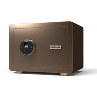 Mini coffre-fort biométrique intelligent à empreintes digitales, coffre-fort électronique numérique, coffre-fort noir brun pour armes à feu, pour les chambres d'hôtel, les bureaux à domicile