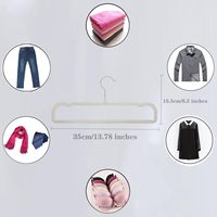 Cintres pour pantalons en velours 50pcs cintres pour pantalons floqués robustes barre antidérapante 35cm crochet pivotant en acier inoxydable cintres en feutre mince