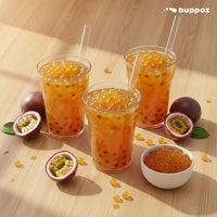 Boules à jus Boba Passion contenant arôme fruits, pour thé aux bulles, bouillettes, perles, vente en gros, contenance