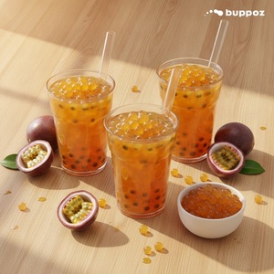 Boules à jus Boba Passion contenant arôme fruits, pour thé aux bulles, bouillettes, perles, vente en gros, contenance - Product Image 6