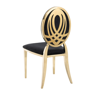 Sillas de Banquete Modernas y Elegantes al por Mayor, con Estructura de Acero Inoxidable Pulido para Eventos, Banquetes, Bodas y Hoteles - Product Image 3