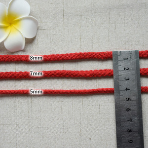 Tali Putar 8 Untai 8mm Kekuatan Tinggi 100% Katun untuk Sepatu, Tas, Pakaian, Tekstil Rumah - Product Image 2