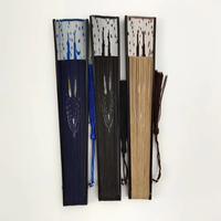 Éventails pliants en bambou FAREA élégants de 21 cm, éventails pliants classiques chinois en tissu pour la danse, éventails pour chat pour décorations de fête, peints à la main
