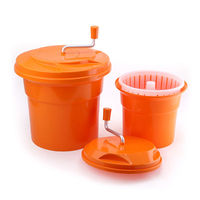 10l Pp Handmatige Groente Fruit Afvoermand Grote Capaciteit Salade Spinner Gemaakt Van Plastic Verpakt In Doos