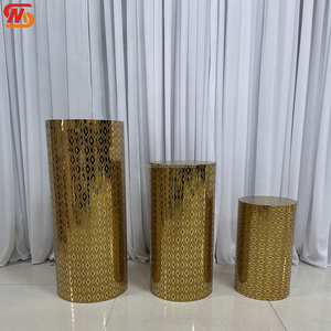 SMOOTH Wedding Plinth Metal Cake Stand Gold Dessert <b>Table</b> for Wedding Birthday Decoration - Product Image 1