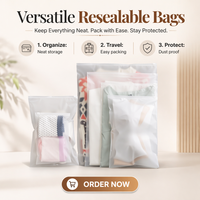 Sacs en plastique PE givré recyclables avec fermeture éclair, imprimés en offset, anti-poussière, avec logo personnalisé, pour l'emballage de chaussettes, de chaussures et de vêtements en fourrure