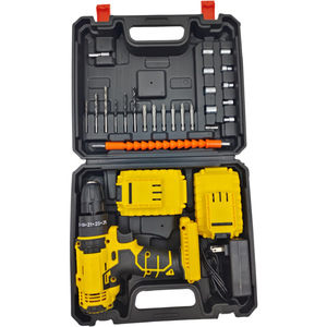 Perceuse sans fil lithium-ion avec composants diamantés 21V, couple élevé, accessoires complets, fonction d'impact à double vitesse - Product Image 4