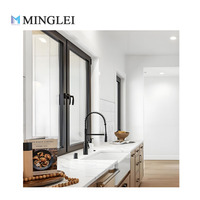 Ventanas de Aluminio con Rotura de Puente Térmico Minglei, Ventana Francesa NFRC, Ventanas Abatibles de Triple Vidrio para Casa