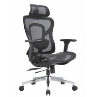 Chaise de bureau ergonomique moderne pivotante avec support lombaire en maille, appui-tête réglable, chaises inclinables de luxe, ensemble de mobilier