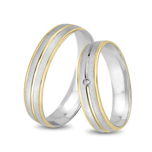 Joyería <span class=keywords><strong>DE</strong></span> BODA His & Hers Parejas Anillo Set Acero inoxidable Chapado en oro Alianzas <span class=keywords><strong>DE</strong></span> BODA Aniversario Anillo <span class=keywords><strong>de</strong></span> compromiso <span class=keywords><strong>Alianza</strong></span> - Product Image 1