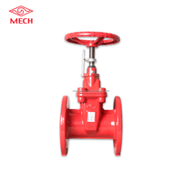 MECH tige montante EPDM vanne à joint souple extrémité à bride manuelle PN10/PN16 revêtement époxy 2-24 pouces vanne d'eau d'incendie ductile