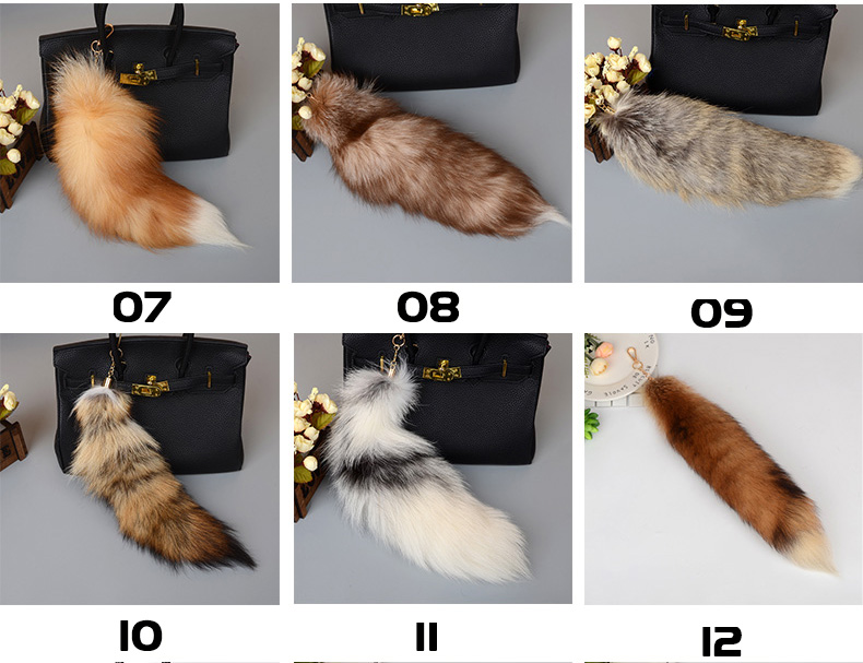 Factory Direct Price Real Fox Fur Tail Fluffy Fox Fur Tail Fox Fur Tail Keychain