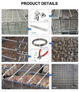 <span class=keywords><strong>Cage</strong></span> à gabions en acier galvanisé lourd de qualité ISO, revêtement PVC, Q195 Q235, treillis métallique soudé, mur de <span class=keywords><strong>cage</strong></span> à gabions, panier à gabions avec CE - Product Image 6
