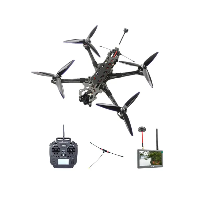Drone FPV dapat memasang 2 kg dalam 7 inci, 5000m tinggi gambar transmisi traversal FPV drone terbang dengan kamera penuh