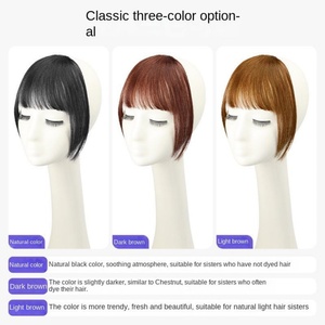 <span class=keywords><strong>Frange</strong></span> en <span class=keywords><strong>cheveux</strong></span> humains naturels de qualité supérieure, épaisse et indétectable, à clipser pour un coiffage quotidien - Product Image 4