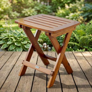 Nouvelle table pliante en bambou et acajou, design moderne, légère, durable, résistante aux intempéries, pour chambre, hôpital, hôtel, appartement, entrée - Product Image 1
