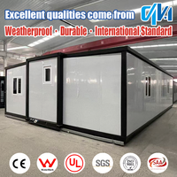 Maison préfabriquée modulaire mobile et portable en acier léger, extensible et pliable, prête à être expédiée (20 pieds, 40 pieds)