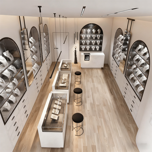 ตู้โชว์เครื่องประดับ LED ทันสมัยพร้อมกระจกด้านหลังสำหรับห้างสรรพสินค้าหรูหรา - ตู้โชว์ร้านค้ากันน้ำและเป็นมิตรกับสิ่งแวดล้อม - Product Image 5