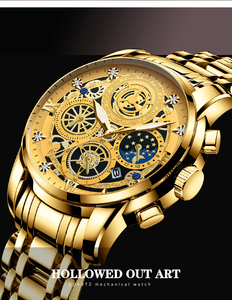 Reloj de Pulsera de Cuarzo BINBOND 4010 Multifuncional para Hombre, de Acero Inoxidable, Casual, Luminoso, Resistente al Agua, con Fecha, para Negocios - Product Image 3
