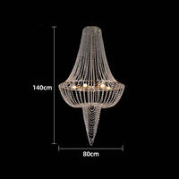 Nordique personnalisé luxe LED cristal lustres de plafond élégant Vintage moderne hôtel hall mariage décor pendentif lumières