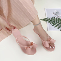 Sandales en PVC Jelly Butterfly pour femmes, chaussures plates pour femmes, style féminin, mode abordable, plastique d'été