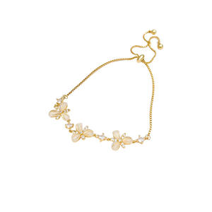 Bracciale da donna con pietra occhio di gatto a forma di fiore placcato con zirconi intarsiati, un regalo per la madre della mia ragazza - Product Image 5