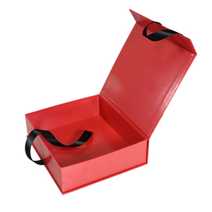 Cajas de Regalo Reutilizables de Lujo con Diseño Personalizado, Cierre Magnético Rojo y Listón, Estilo Brasileño - Product Image 3