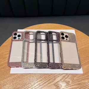 Funda con marco con incrustaciones de diamantes para Apple 17 Pro, funda protectora a prueba de golpes con diamantes de imitación electrochapados para iPhone 14, 15 y 16 - Product Image 1