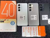 Smartphone Tecno Spark 40 Pro 5G Octa Core LED avec écran >7 pouces, Android 15, langues allemande et française