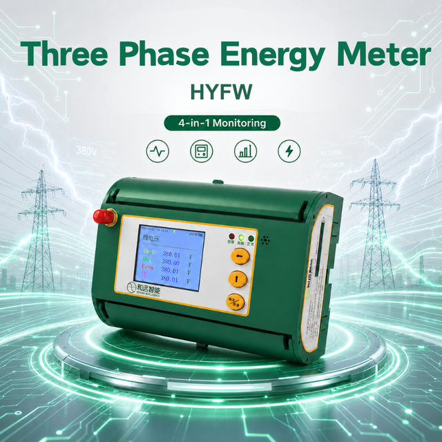 Heyuan HYFW Smart Three-Phase Power Factor Electric Frequency Meter High-Accuracy Electrical Energy Meter