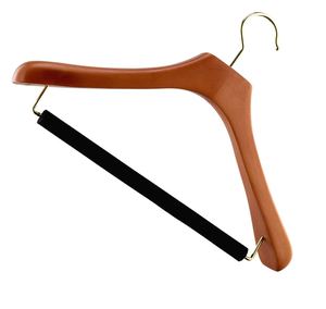 High Quality Wooden Coat Pant Hanger with Locking Bar Single Tier Wardrobe Use Durable Metal Material for Clothing - Product Image 6