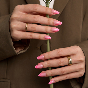 BTArtbox doux Gel XCOAT 3D Floral presse sur les <span class=keywords><strong>ongles</strong></span> en gros court amande fait à la main bleu français pointe <span class=keywords><strong>faux</strong></span> <span class=keywords><strong>ongles</strong></span> - Product Image 1