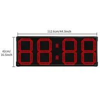 Ganxin 14 Polegadas 4 dígitos Relógio Temporizador Grande Exibição Ao Ar Livre da liga de Alumínio Multifuncional Wi-fi Relógio De Parede LEVOU com 2 Pontos