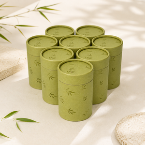 Custom Eco-friendly Gold Foil Printed Tea Paper Tube Packaging Luxury Food Grade <b>Kraft</b> Cylinder <b>Box</b> for Loose Leaf Tea - Product Image 1