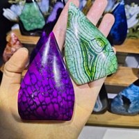 Nouveauté Pierre de guérison en cristal naturel Quartz violet Agate à écailles de dragon arc-en-ciel Ornement pour cadeau Décoration