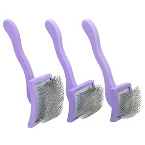 Brosse à cheveux longue en bois avec logo personnalisé de qualité supérieure brosse à poils de chat brosse de toilettage pour chiens de compagnie