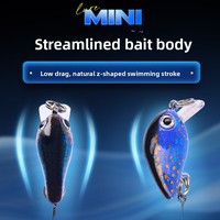 Lot de 10 leurres crankbait imprimés en ABS, mini rock fat 3cm/15g, leurres durs pour achigan et carpe