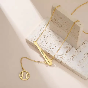 Collar con Colgante Deportivo de Acero Inoxidable 304 para Mujer, Estilo Béisbol y Golf, Joyería, Accesorio de Regalo Perfecto - Product Image 6